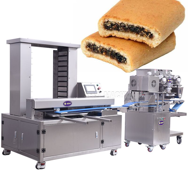 Automatic Filled Twist Cookie Biscuit Fig Bar Making Process Machine