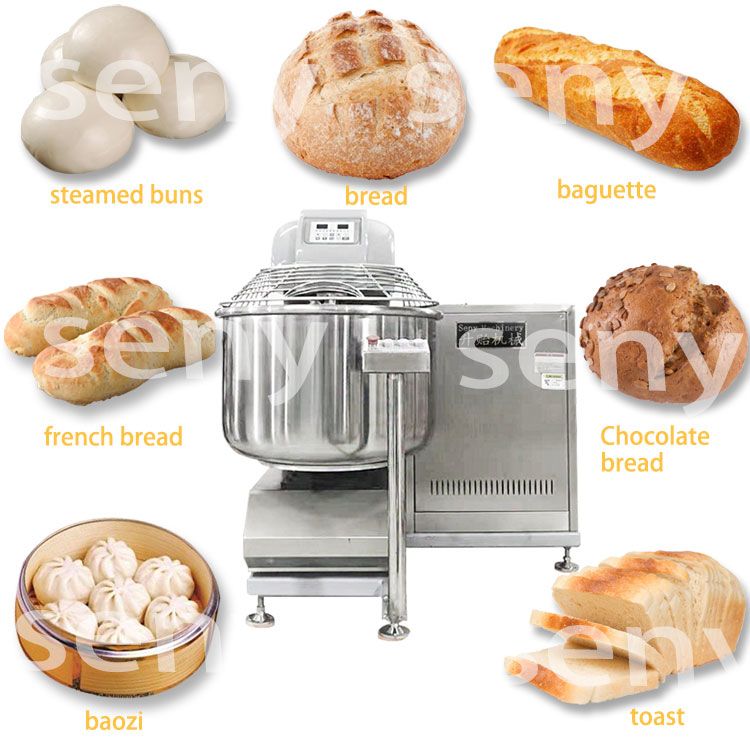 Commercial Industrial Bakery Spiral Bread Dough Mixer Machine