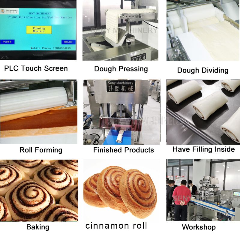 SY-860 Automatic Cinnamon Roll Bread Making Machine