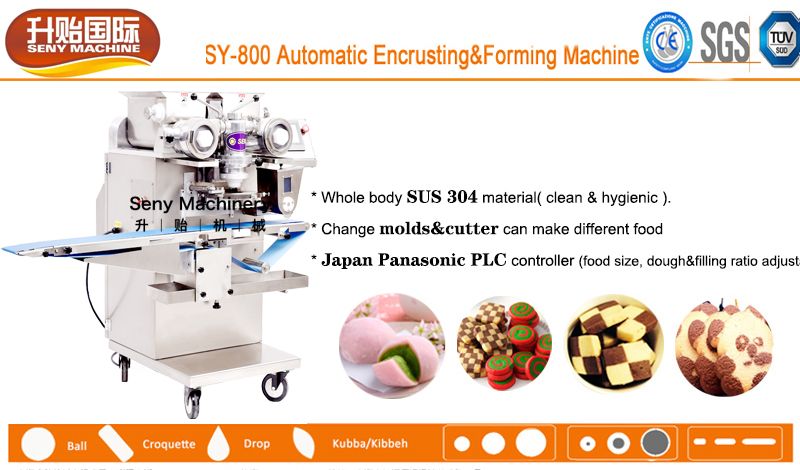 SY-800 Automatic Mochi Ice-cream Making Encrusting Machine