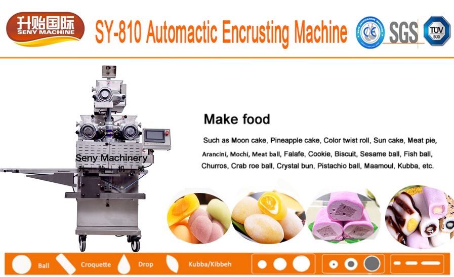 SY-810 Automatic Two colors Mochi Ice-cream Making Encrusting Machine