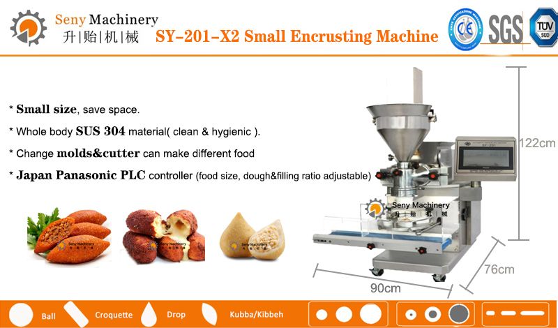 Automatic Small Kubba Kibbeh Making Encrusting Machine