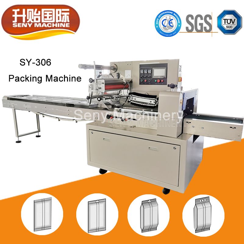 SY-306 Automatic Bread Cake Bag Flow Candy Pillow Packing Machine