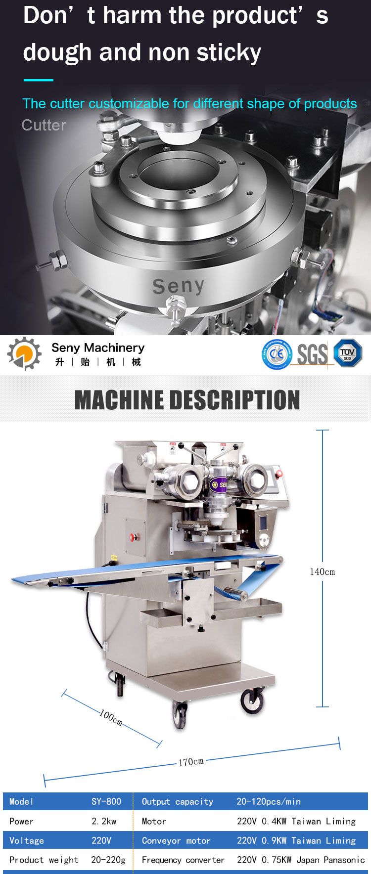 SY-800 Frozen full automatic fish ball making machine meatball machine