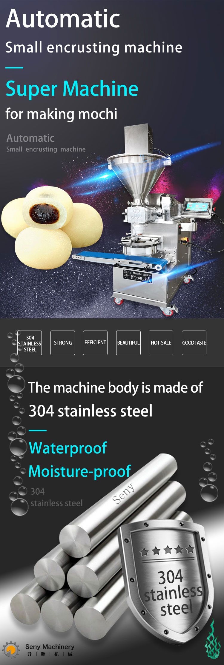 Automatic Mochi Making Encrusting Machine